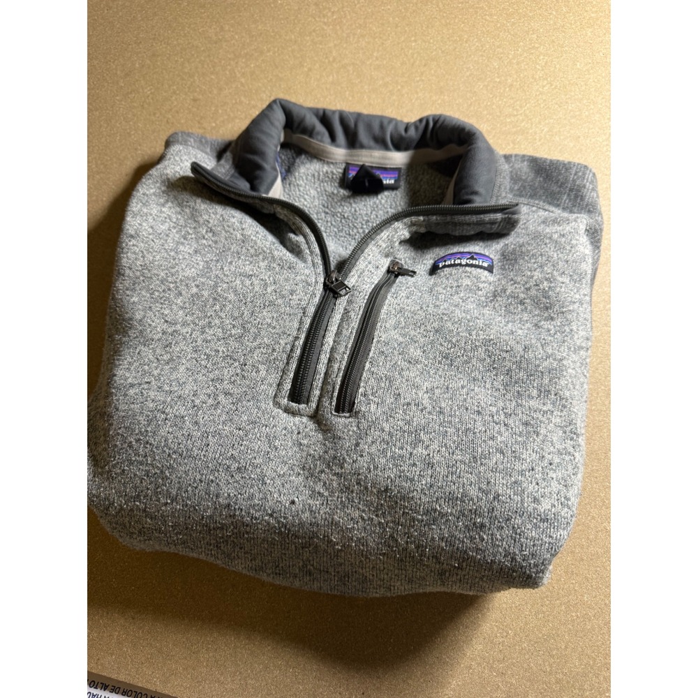 Patagonia Mens Better Sweater 1/4 Zip Fleece Pullover Gray Heather‎ Medium 25523